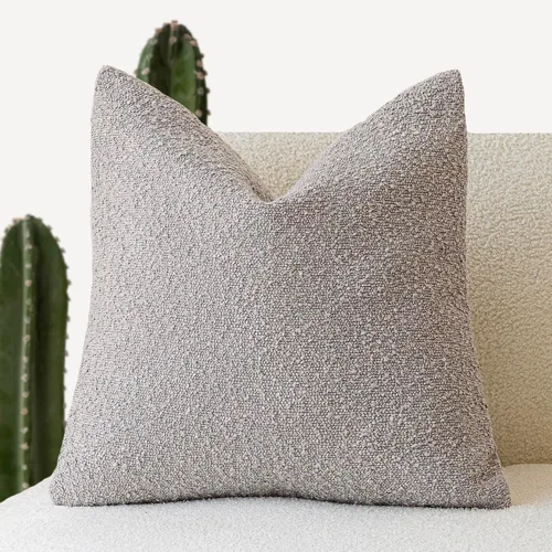 Vista 27 de Foindtower Fundas de almohada decorativas con textura de boucle, fundas de almohada sólidas, neutrales, suaves y acogedoras para silla, sofá