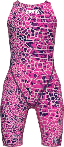 Vista 10 de Arena Girls Junior Traje de Baño de Carrera Powerskin ST Next con Espalda Abierta, Traje de Baño Competitivo de Tecnología de Natación Aguamarina