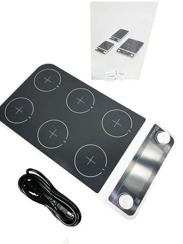 Vista 6 de Multipoint Magnetic Stirrer Digital Multi Position Magnetic Stirrer with 6 Stirring Points Rotating Speed 50-1500 RPM Mixer Max Stirring Volume 6 *