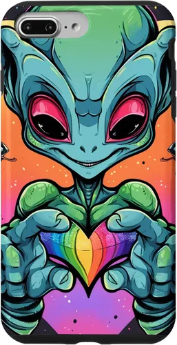 Vista 9 de iPhone 15 Alien LGBT Funny Gaylien para el Mes del Orgullo Caso