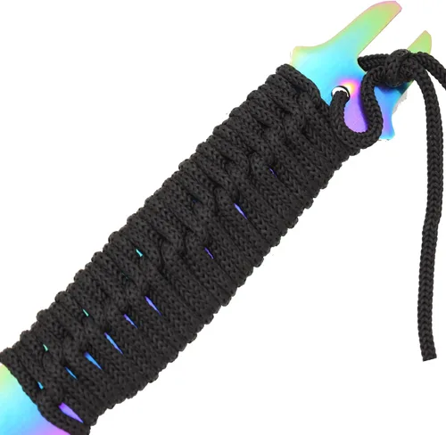 Vista 4 de Snake Eye Tactical - Espada de fantasía con funda de nailón, machete para exteriores y camping Arco iris
