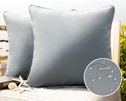Vista 40 de Phantoscope - Juego de 2 fundas de almohada y cojín cuadradas decorativas, impermeables, para intemperie, sofás, carpas, 18 x 18 pulgadas