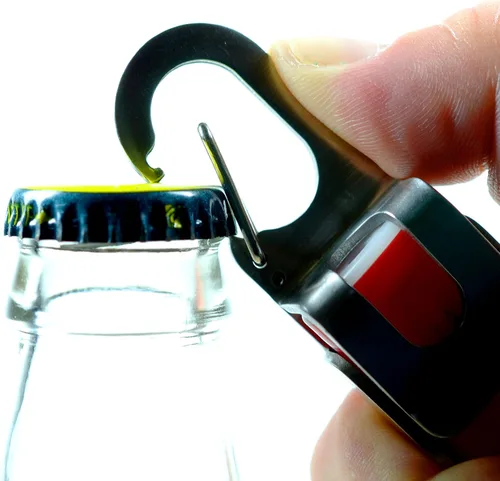 Vista 6 de Screwpop Bic MINI - Llavero con soporte para encendedor con mosquetón y abrebotellas, construcción de acero inoxidable (encendedor no incluido)