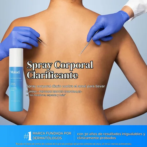 Vista 4 de Murad Spray corporal clarificante - Tratamiento con ácido salicílico para eliminar el acné corporal Acne body spray with Salicylic Acid & Glycolic