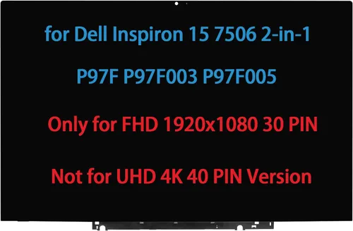 Vista 9 de Reemplazo de pantalla para Dell Inspiron 14 5482 i5482 5485 5491 P93G P93G001 03J5DW 3J5DW pantalla LCD táctil digitalizador FullHD 1920 x 1080 30