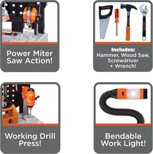 Vista 3 de Black And Decker Junior Taller herramientas a batería (caja cerrada) [Amazon Exclusivo].