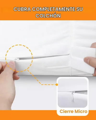 Vista 3 de Protector de colchón individual impermeable para bolsillo profundo de 6-9 pulgadas 39"x 75", funda con cierre hermético a prueba de orina