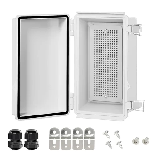 Vista 10 de LeMotech Caja Eléctrica, IP67 Impermeable con Bisagras Cubierta Transparente Pestillo de Acero Inoxidable Caja de Conexiones, Carcasa Eléctrica