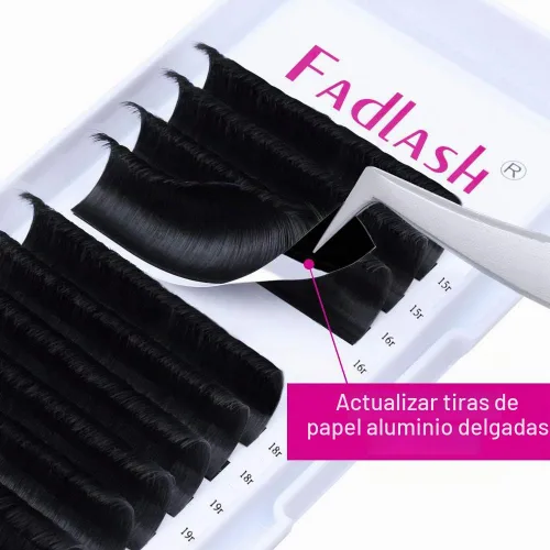 Vista 3 de Extensiones de Pestañas Rizo B Fácil Florecimiento Extensión de Pestañas Negro Mate Extensiones de Pestañas de Volumen Rápido Florecimiento Pestañas