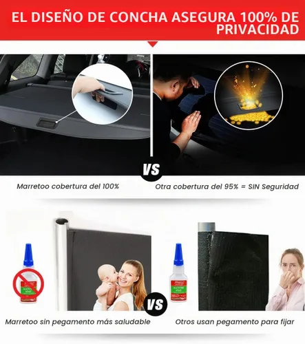 Vista 3 de Cubierta de carga estilo de fábrica para maletero de Jeep Grand Cherokee Accesorios para maletero de carga 2011-2020 2021 Negro retráctil, escudo