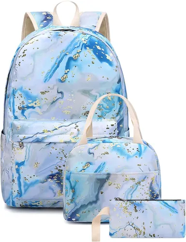 Vista 16 de Bluboon - Mochila escolar para niñas y mujeres para uso diario y de estilo informal, para portátil de 15 pulgadas, con bolsa para almuerzo y bolsa