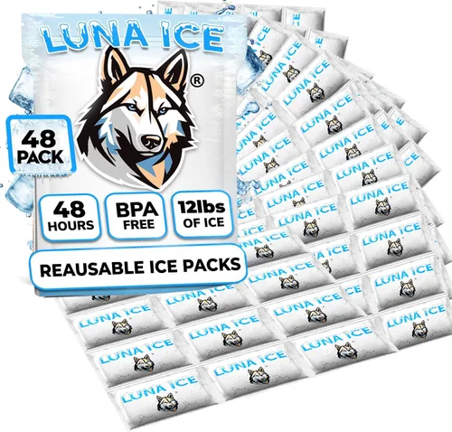 Vista 11 de LUNA ICE Paquetes de Hielo Seco para Cubos de Envío - Paquetes de Hielo de Larga Duración - Poder de Congelación de 24+ Horas - Libre de BPA