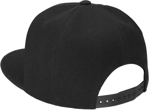 Vista 3 de Gorra clásica Snapback estilo Hip Hop plana en blanco, color sólido, tamaño ajustable