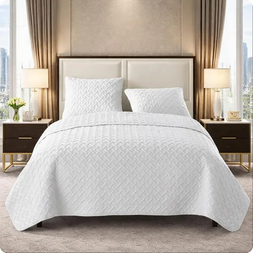 Vista 12 de VCNY Home - Juego de edredón para cama individual de 2 piezas, alternativa a edredón tamaño individual, colcha de tejido de cesta con funda