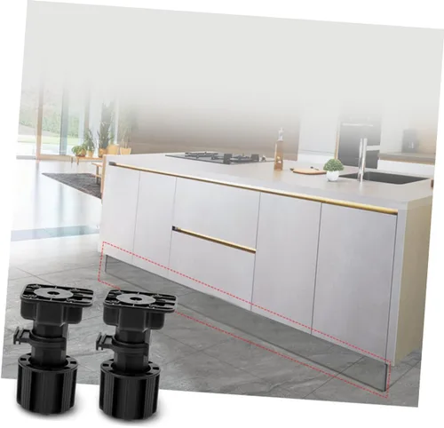 Vista 7 de OSALADI Patas de sofá ajustables para gabinete, patas de sofá, patas de mesa de metal, patas de silla, patas ajustables para muebles, almohadillas