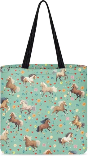 Vista 30 de Bolsa de tela para mujeres y niñas, bolsas de comestibles reutilizables