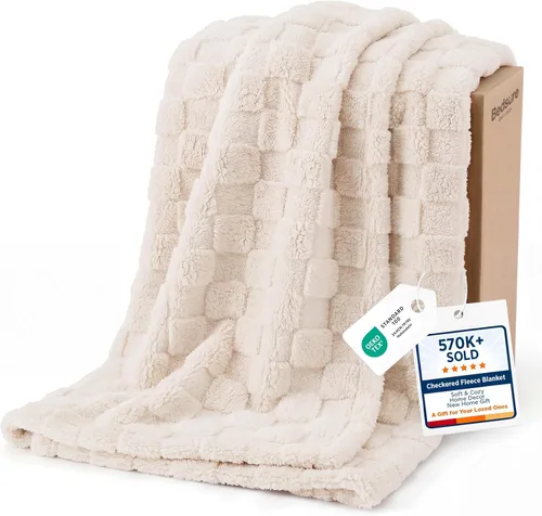 Vista 66 de Bedsure GentleSoft - Manta verde salvia para sofá, manta de forro polar a cuadros, regalos de Navidad para mujeres, hombres y niñas, bonita manta