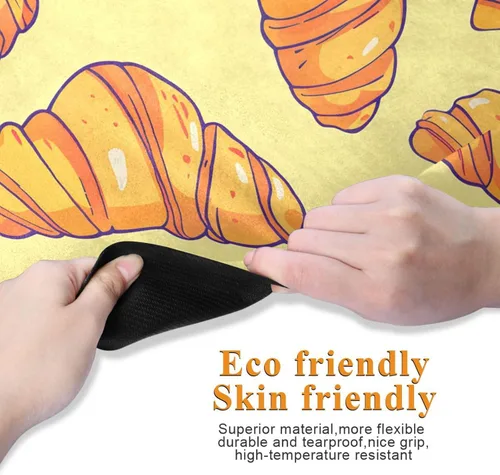 Vista 3 de Croissant Yoga Mat Non Slip Thick Kids Eco Friendly Rubber Workout Foldable Yoga Mat Women Exercise