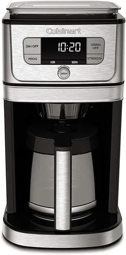 Vista 8 de Cafetera automática de molienda y preparación Cuisinart de 10 tazas con molinillo de cuchillas, máquina de café programable con jarra de vidrio