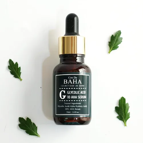 Vista 9 de Suero de ácido glicólico 10% AHA, fórmula exfoliante suave con aloe y té verde, suero facial profesional para una apariencia más suave de la piel