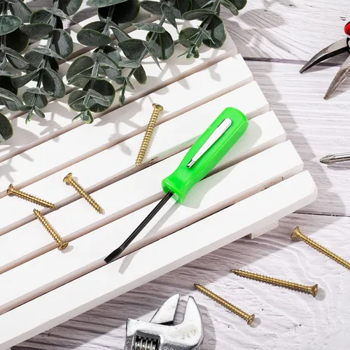 Vista 7 de Mini barra de palanca de bolsillo de 6 piezas, barra de bolsillo verde con juego de clips de 4.5 pulgadas de longitud, mini herramienta