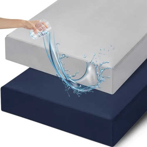 Vista 13 de David's Kids Juego de 2 sábanas ajustadas impermeables para cuna, protector ultra suave y transpirable para colchón de cuna para niños y niñas