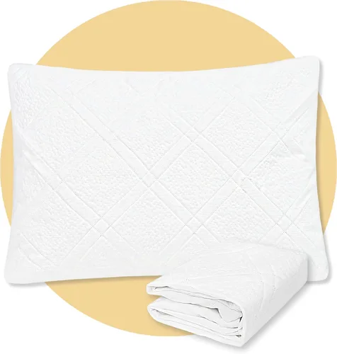 Vista 15 de Safe and Sound Protector de almohada impermeable con cremallera, funda de almohada suave y transpirable de microfibra tamaño estándar, funda