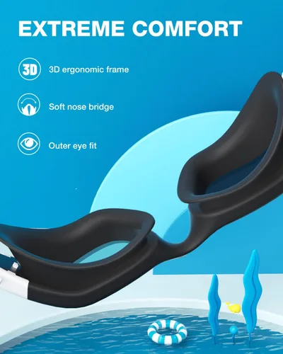 Vista 3 de ZIONOR Gafas de natación para niños, G1 MINI con protección UV, polarizadas, antivaho, para edades de 6 a 14 años Glare-Reducing Polarized Lenses
