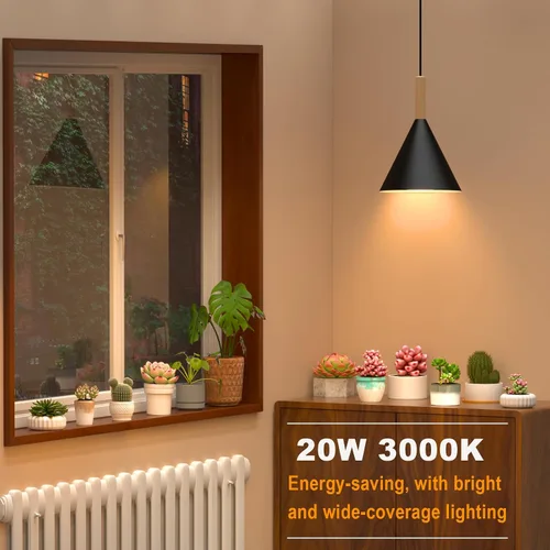 Vista 8 de Luces colgantes de cultivo para plantas de interior, lámpara de plantas de espectro completo de 20 W con temporizador, altura ajustable, luz