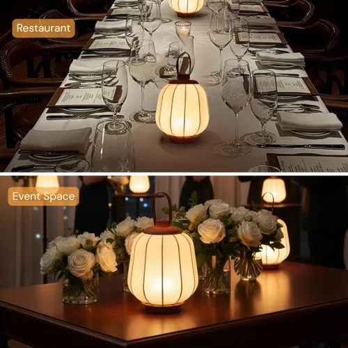 Vista 5 de Lámpara de mesa recargable inalámbrica, luz LED para exteriores, funciona con batería de 4000 mAh, 3 lámparas de escritorio táctiles de atenuación