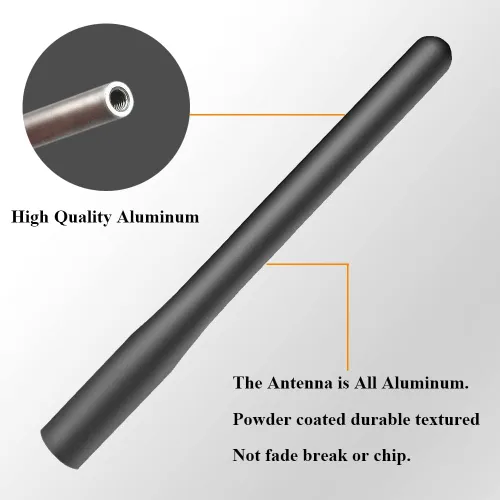 Vista 3 de Antena de radio de aluminio de 4 pulgadas para Nissan Titan (2004-2018), reemplazo del mástil de antena Nissan Titan