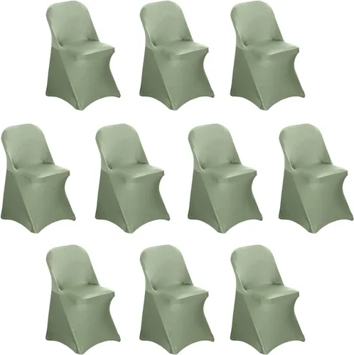 Vista 54 de Efavormart - Funda para silla plegable elástica de elastano, ajustable, para cenas, eventos, bodas, fiestas, banquetes, catering, color beige
