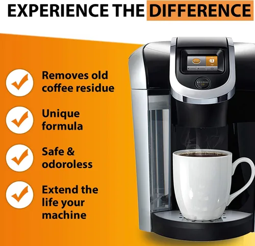 Vista 4 de Cápsulas de limpieza compatibles con K-Cup 2.0 Keurig, quitamanchas, biodegradables, no tóxicas, 6 tazas por paquete.