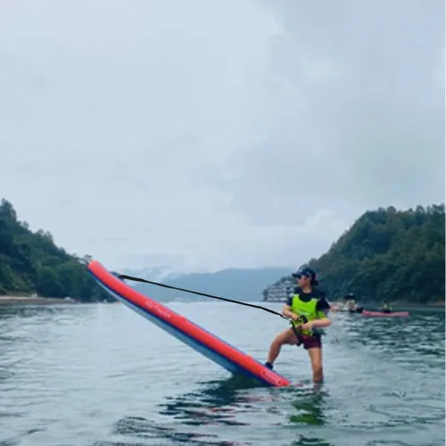 Vista 6 de Correa de asistencia de pie para kayak, ajustable, de 34 a 54 pulgadas, asas de arrastre de canoa, mango de cuerda de SUP, mango de cuerda de pie