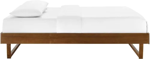 Vista 5 de Modway MOD-6212-WAL Billie - Marco de cama con plataforma de madera, tamaño individual, nogal