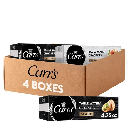 Vista 8 de Carr's Galletas de agua de mesa, galletas horneadas, aperitivos de fiesta, paquete variado de 4 sabores (4 cajas)