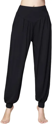 Vista 8 de Pantalones de algodón para mujer, elásticos, suaves, para yoga, deportes