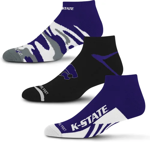Vista 33 de For Bare Feet Paquete de 3 calcetines tobilleros unisex para adultos de la NCAA Camo Boom