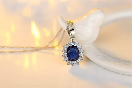 Vista 5 de Jeolory Juego de joyas brillantes con colgante de girasol y diamantes de imitación de cristal para mujeres señora y niña S Cobre Sin gemas