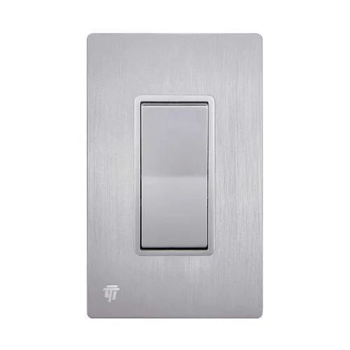 Vista 50 de ENERLITES - Interruptor de palanca decorativo de encendido/apagado con placas de pared, unipolar, 3 cables, tornillo de conexión a tierra, grado