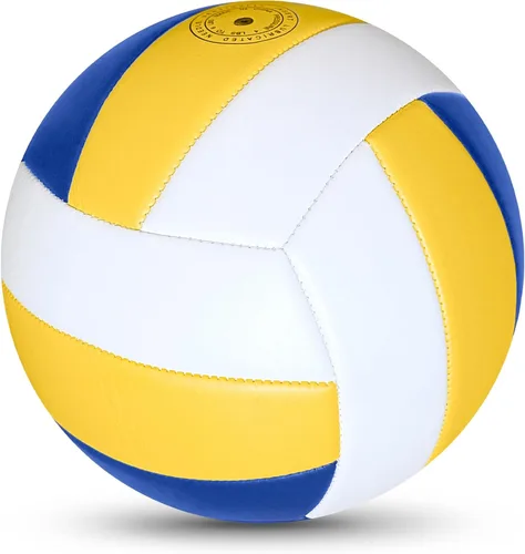 Vista 8 de Balón de voleibol de playa suave, tamaño oficial 5, piel sintética, para interiores y exteriores, para jugar en la playa, juegos, gimnasio
