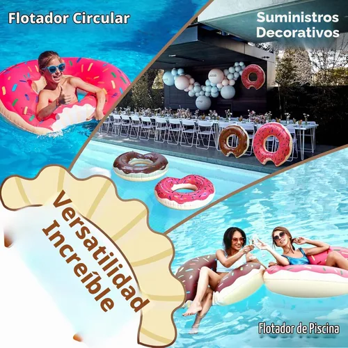 Vista 4 de DMAR Flotador de piscina con forma de dona, tubo y anillo para playa y piscina