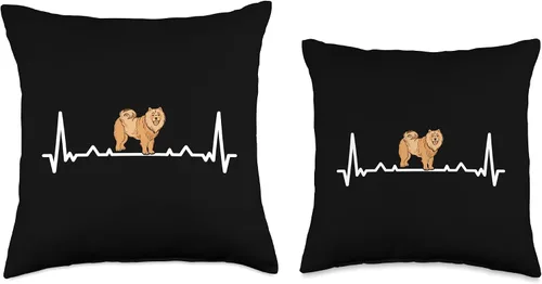 Vista 3 de Chow Chow Motive Chow Chow Puppy Dog Heartbeat Chow - Almohada (16 x 16 pulgadas), multicolor