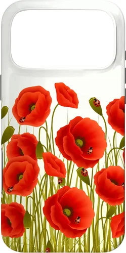 Vista 21 de iPhone 13 Rojo Amapolas Flores En Un Campo Caso