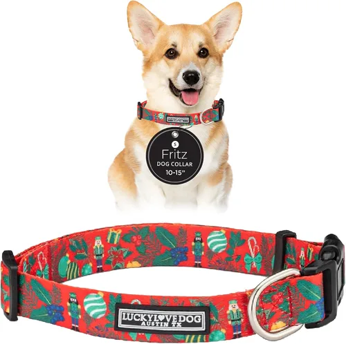 Vista 77 de Lucky Love Dog - Collar de perro ajustable con hebilla de fácil clic para los pequeños, duradero y cómodo para perros machos y hembras, collar