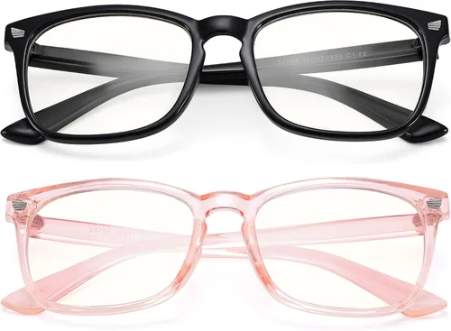 Vista 17 de AZorb 2Pack Gafas de Bloqueo de Luz Azul para Niños - TR90 Gafas de Pantalla de Computadora Irrompibles para Niños y Niñas
