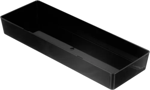 Vista 2 de Restaurantware Mini platos de degustación de 5.2 x 1.8 pulgadas, 100 platos rectangulares desechables de plástico, platos de plástico negro