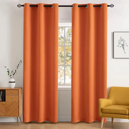 Vista 87 de MIULEE Cortinas opacas para dormitorio o sala de estar, juego de 2 paneles de cortina para ventana con aislamiento térmico y bloqueo de luz