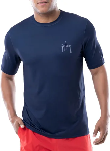 Vista 2 de Guy Harvey Camisa de manga corta para hombre con protección solar UPF 50+