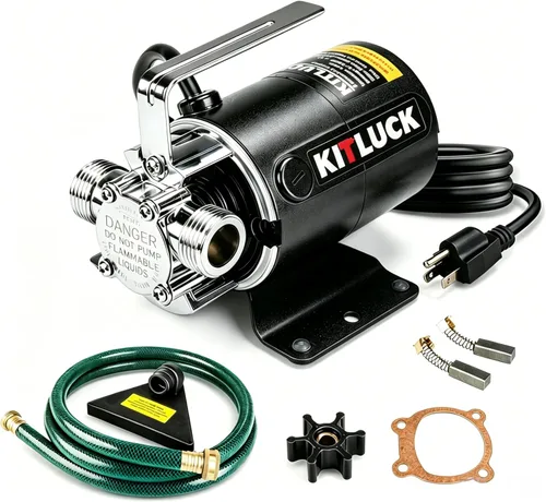 Vista 10 de KITLUCK Bomba de agua sumergible, bomba de sumidero de alto flujo de 1-1/4 HP 4500 GPH con interruptor de flotador, cable de alimentación de 23